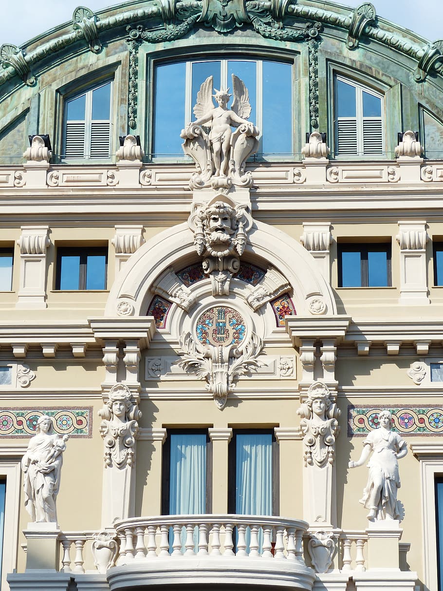 game bank, casino, facade, monte carlo, district, monaco, building, HD wallpaper