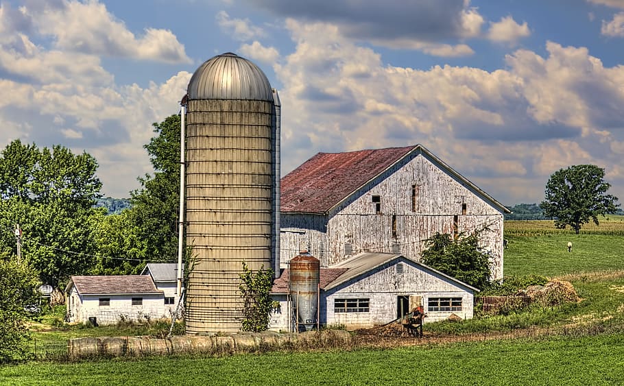 barn, rustic, barns, weathered, ohio, digital art, rural, scenic HD wallpaper