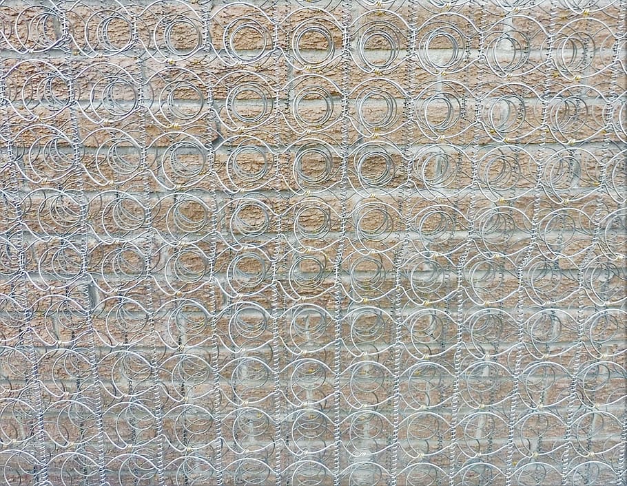 bed, springs, wall, backgrounds, full frame, pattern, textured HD wallpaper