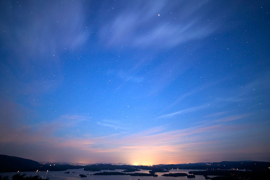 sky, sunset, stars, night, star - space, beauty in nature, scenics - nature HD wallpaper