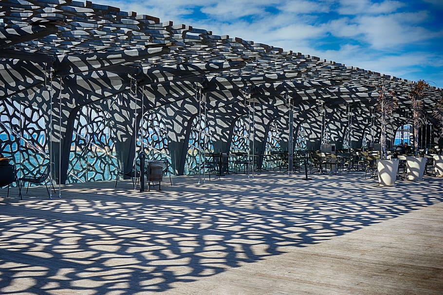 architecture, sky, mucem, museum, marseille, monument, built structure HD wallpaper