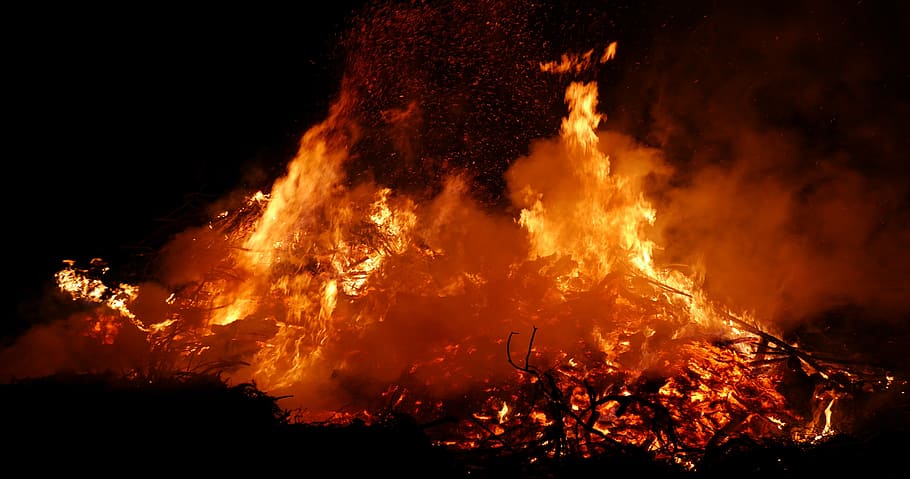 fire forest photo, easter fire, burning, fire - natural phenomenon HD wallpaper