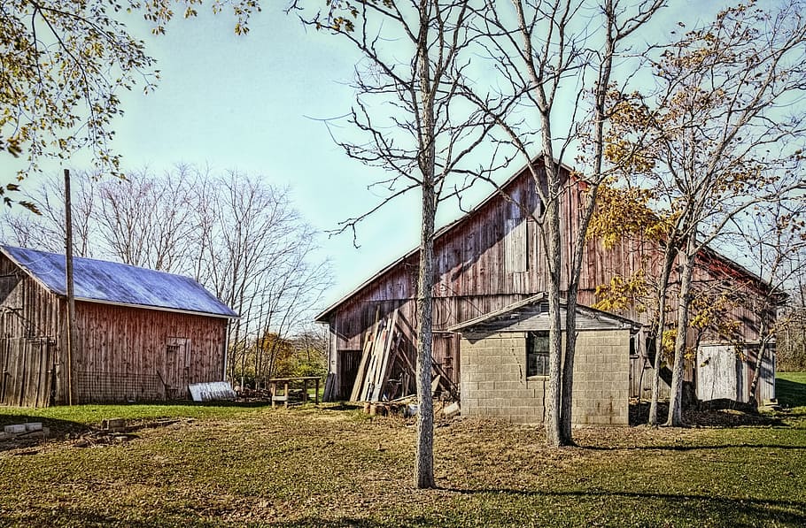 barn, rustic, barns, ohio, digital art, rural, scenic, country HD wallpaper