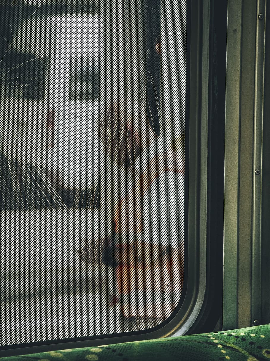 train, window, people, man, transparent, one person, real people HD wallpaper