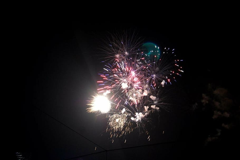 fourth, celebration, july, firework, pyrotechnics, night, exploding HD wallpaper