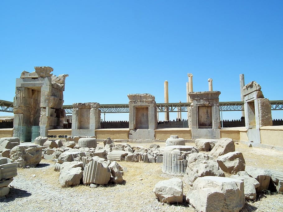 architectural photography of ruins, Ancient Ruins, Persepolis