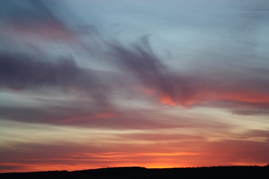 Spring, Nature, Sunset, Evening, twilight, sky, clouds, beauty in nature HD wallpaper