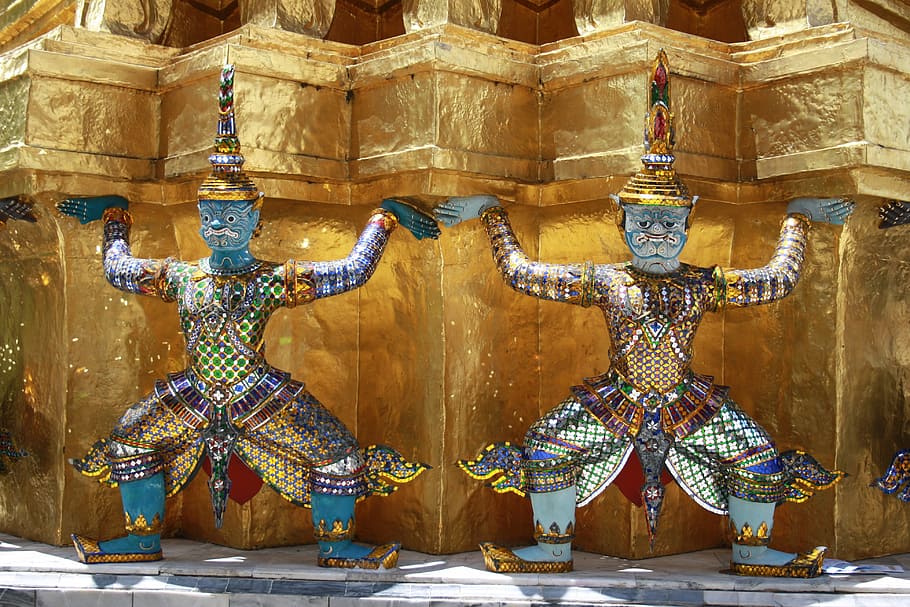 thailand, bangkok, grand palace, asia, places of interest, mosaic, HD wallpaper