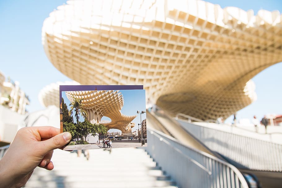 vacation, photography, picture, photo, Metropol Parasol, postcard