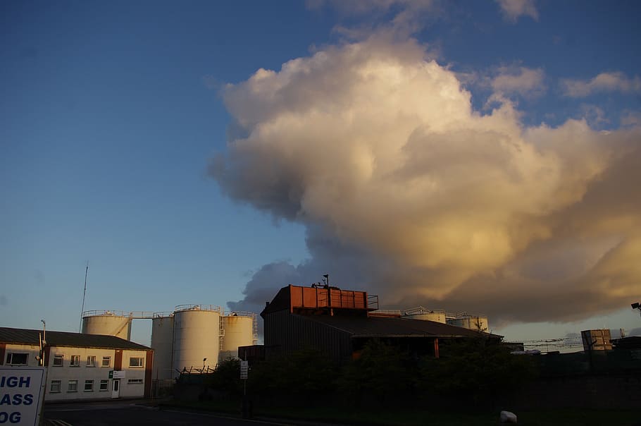 industry, sky, cloud, building exterior, architecture, built structure HD wallpaper