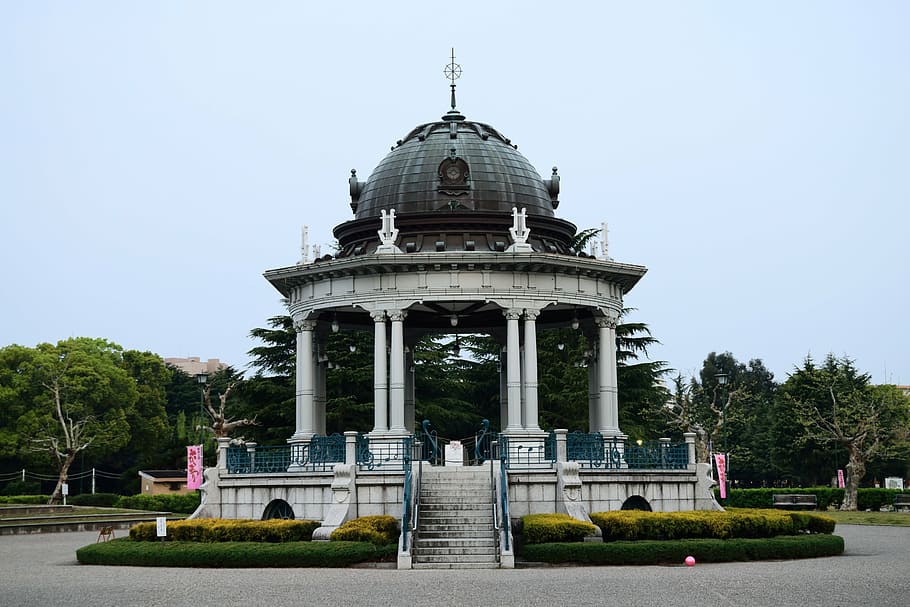 park, building, objets d'art, architecture, built structure HD wallpaper