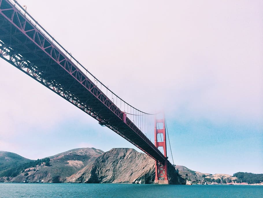 low angle photo of Golden Gate Bridge, bridge - Man Made Structure HD wallpaper