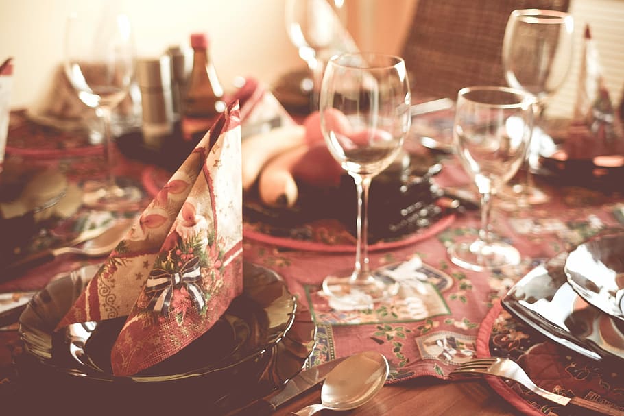Christmas Table Setting, christmas decoration, christmas setting