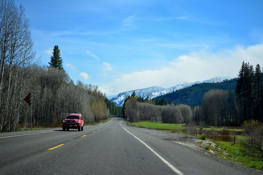 Car, Road, Mountain, Landscape, Drive, trip, blue, dom, travel HD wallpaper