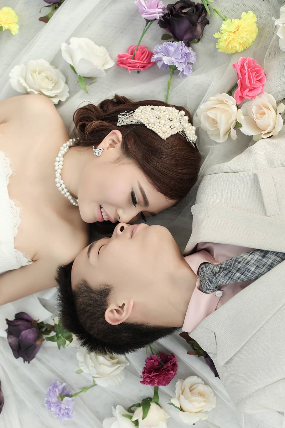 Marry, Wedding, Sample, Dress, Studio, flower, bride, young adult HD wallpaper