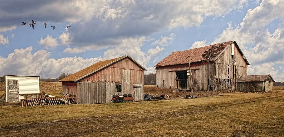 barn, rustic, barns, ohio, digital art, rural, scenic, country HD wallpaper