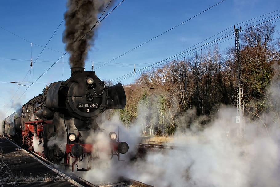 Steam Locomotive, Railway, Locomotive, train, steam railway, HD wallpaper