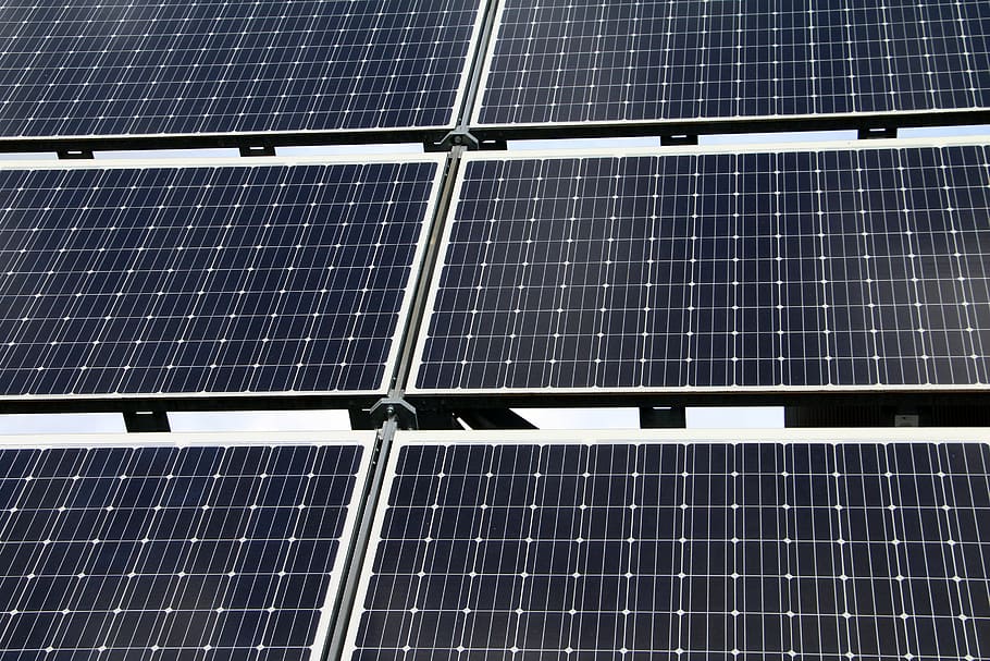 piled solar panels, solar cells, technology, energy, current HD wallpaper