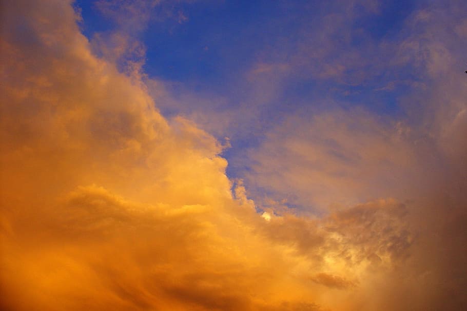 Sky, Forward, Clouds, Sunset, evening sky, weather mood, atmosphere HD wallpaper