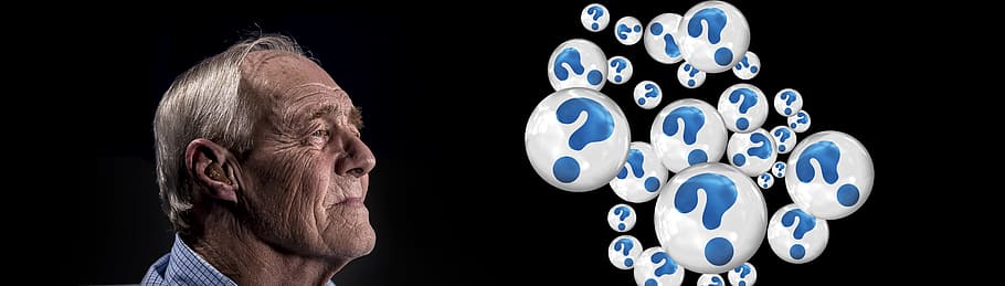 man wearing tattersall collared top, old, view, question mark HD wallpaper
