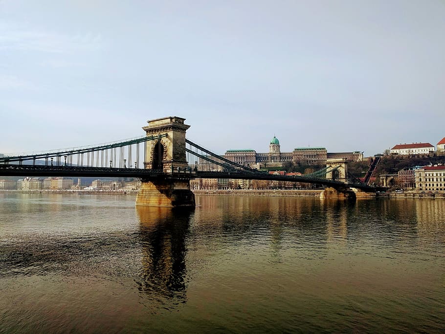 budapest, reflection, water, bridge, architecture, travel, river HD wallpaper