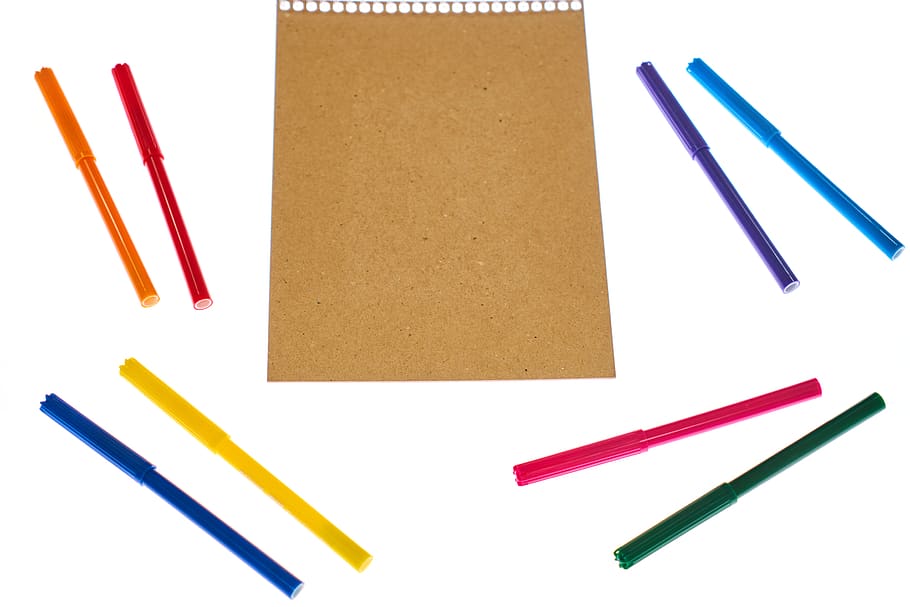 page, pen, colors, to write, note, paper, notebook, the work HD wallpaper