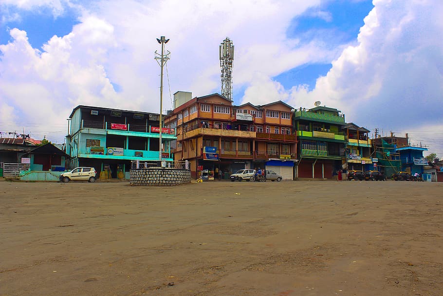 sky, blue, shillong, built structure, building exterior, architecture HD wallpaper
