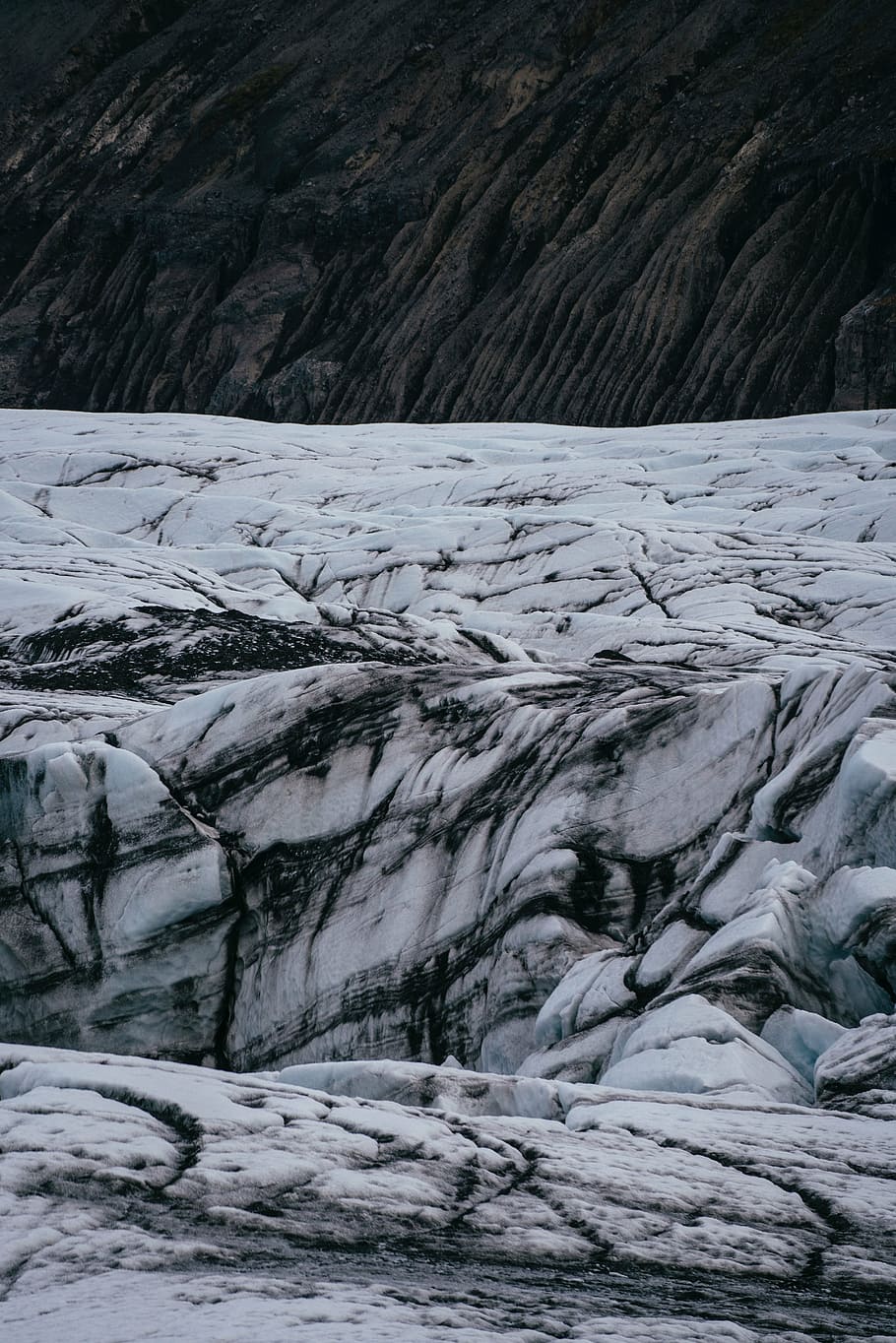 landscape photo of snow covered terrain, rocks, hill, cliff HD wallpaper