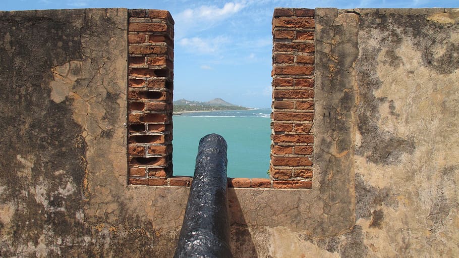 fort, puerto plata, travel, metal, rusty, water, day, architecture