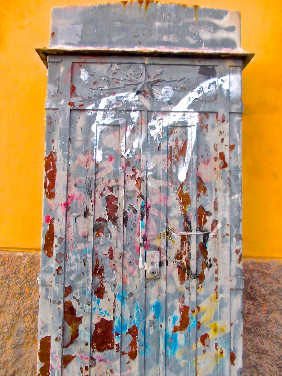 electrical cabinets, graffiti, orange, södermalm, stockholm HD wallpaper