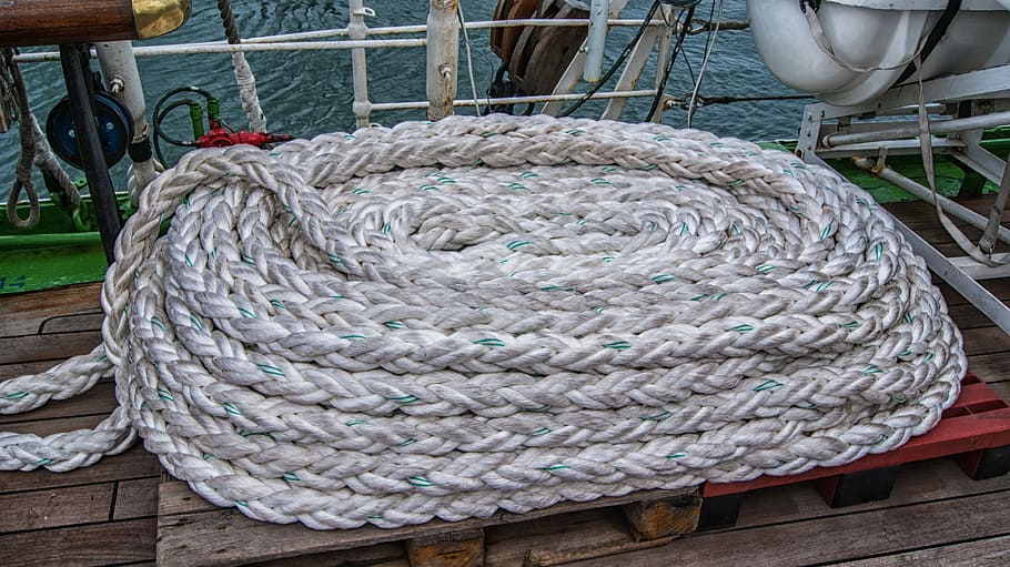 Rope, Deck, Ship, Sailing Boat, Cable, sea, cord, strength HD wallpaper
