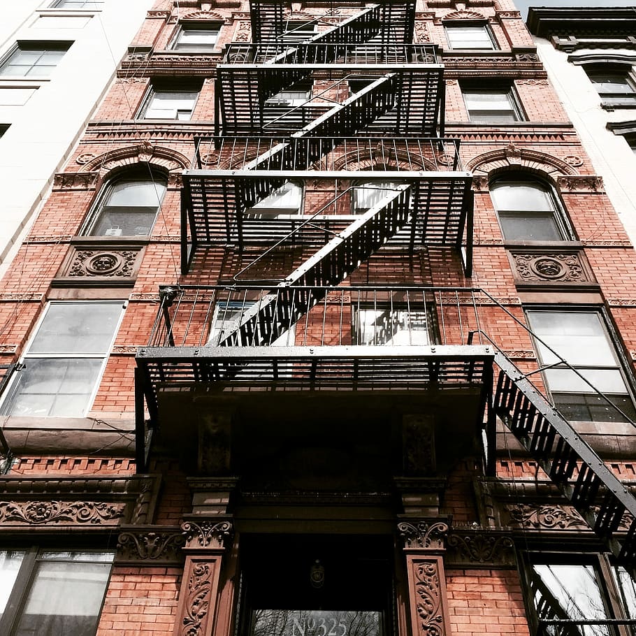 Fire Escape, Walkup, New York, City, apartment, leader, evaluation, HD wallpaper