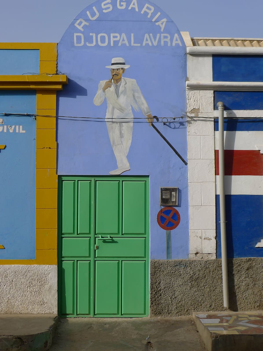 sal, espargos, door, mural, street, architecture, built structure HD wallpaper
