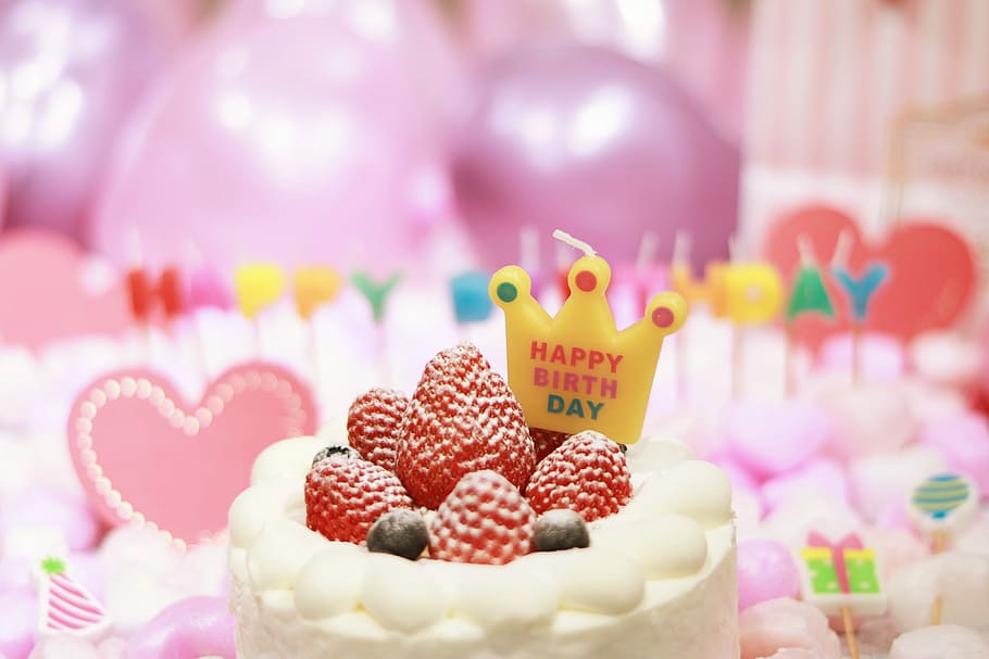 selective focus of strawberry cake, dessert, food, cupcake, sweet Food, HD wallpaper