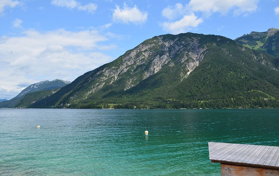 achensee, pertisau, austria, tyrolean alps, water, mountain, HD wallpaper