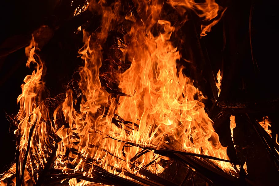 closeup photo of bonfire, light, energy, yellow, power, decoration HD wallpaper