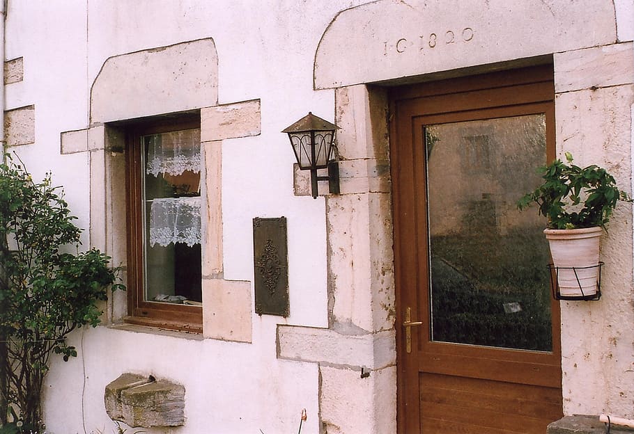 House, Door, Window, Architecture, entry, facade, old house HD wallpaper