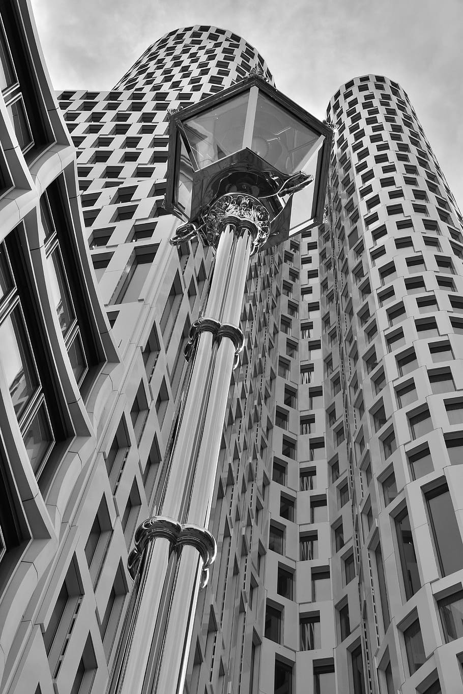 berlin, skyscraper, architecture, building, facade, low angle view HD wallpaper
