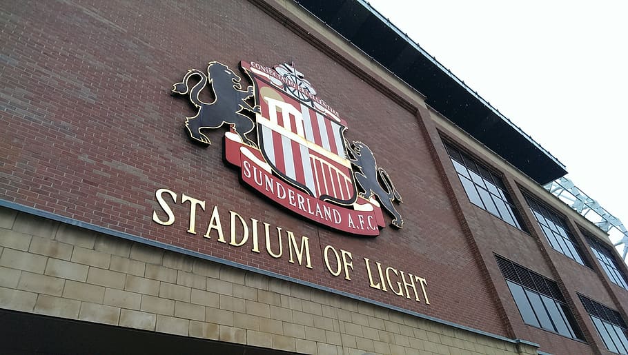 stadium, light, sunderland, text, communication, low angle view HD wallpaper