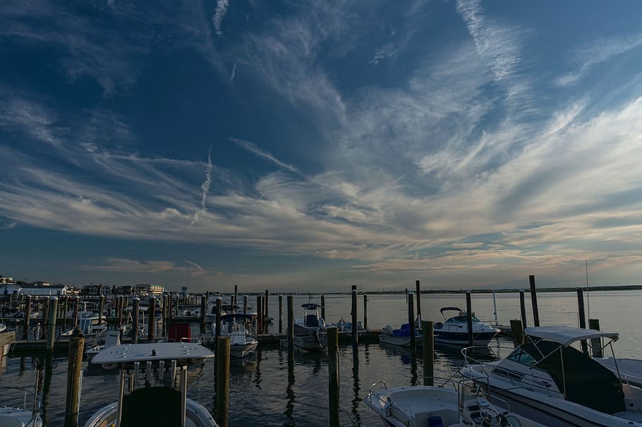 sky, blue, blue sky clouds, water, cloud - sky, nautical vessel HD wallpaper
