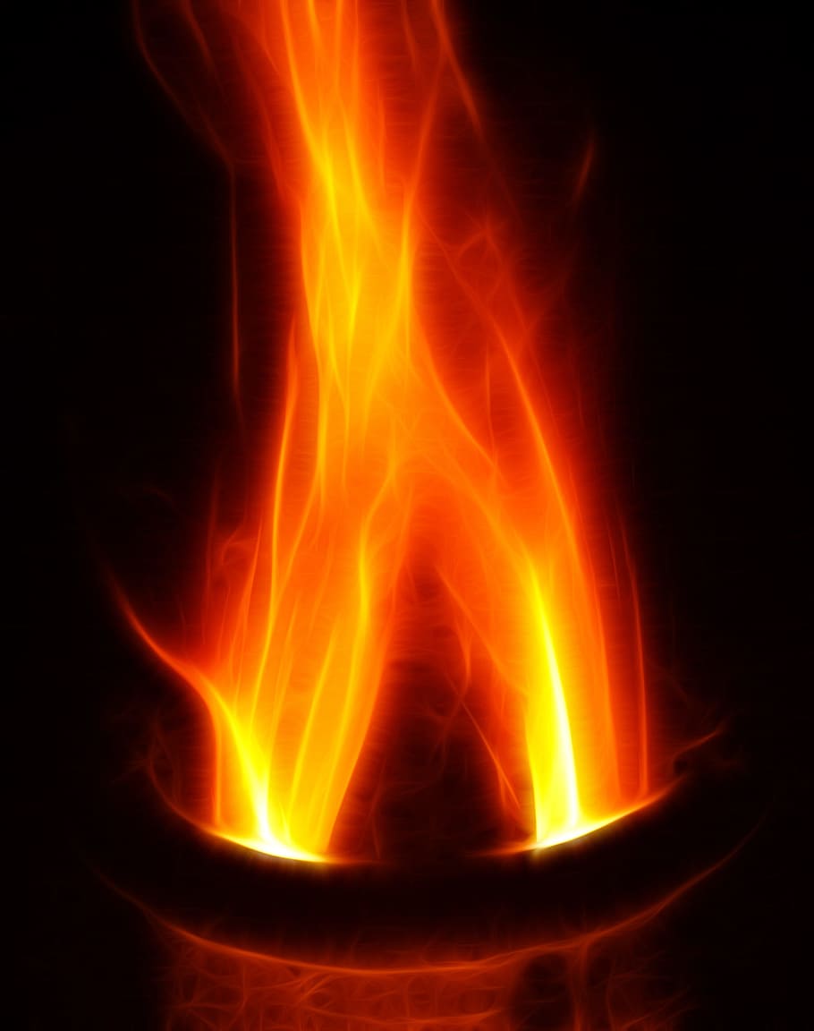 red flame, Fire, Abstract, Heiss, Burn, Fireplace, oven, camping HD wallpaper