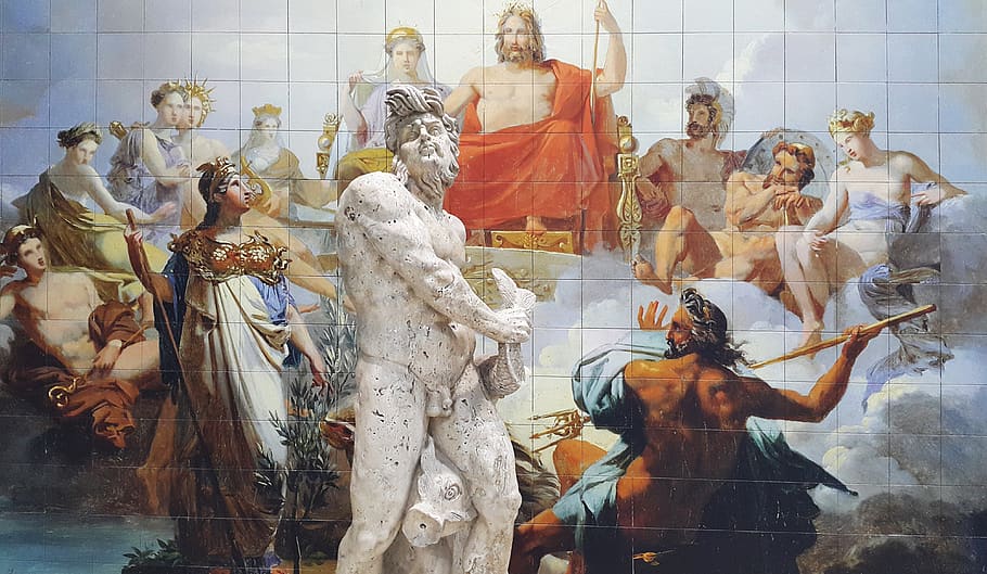 greece, statue, greek mythology, roman, human representation, HD wallpaper
