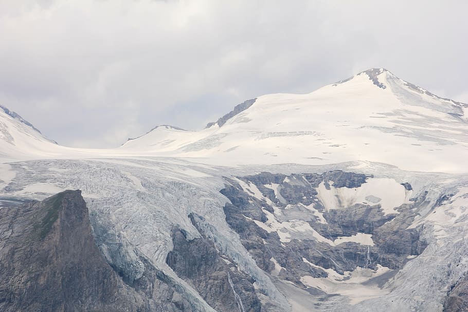 grossglockner, mountains, austria, alpine, snow, landscape HD wallpaper