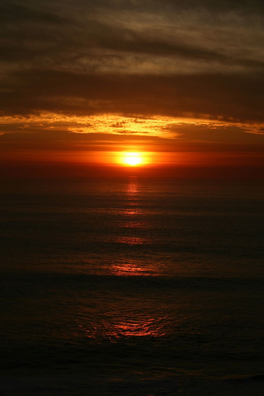 Sunset, Beach, Clouds, Ocean, Water, Water, Sky, horizon, sea HD wallpaper