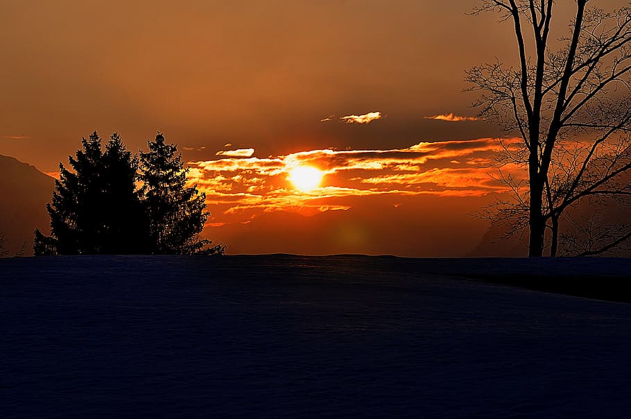 sunrise, sunset, sky, lighting, skies, evening sky, landscape HD wallpaper