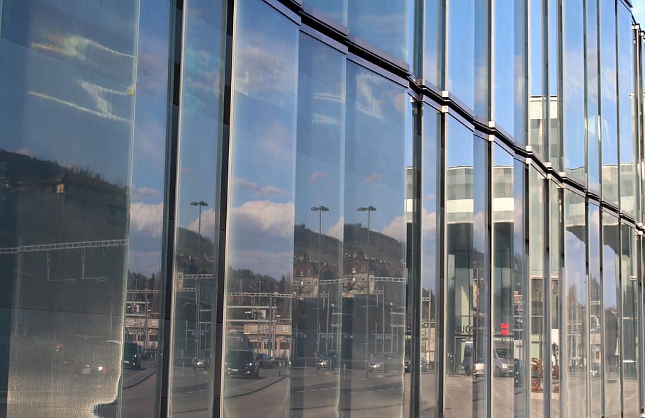 building, facade, glass, mirroring, structure, architecture HD wallpaper