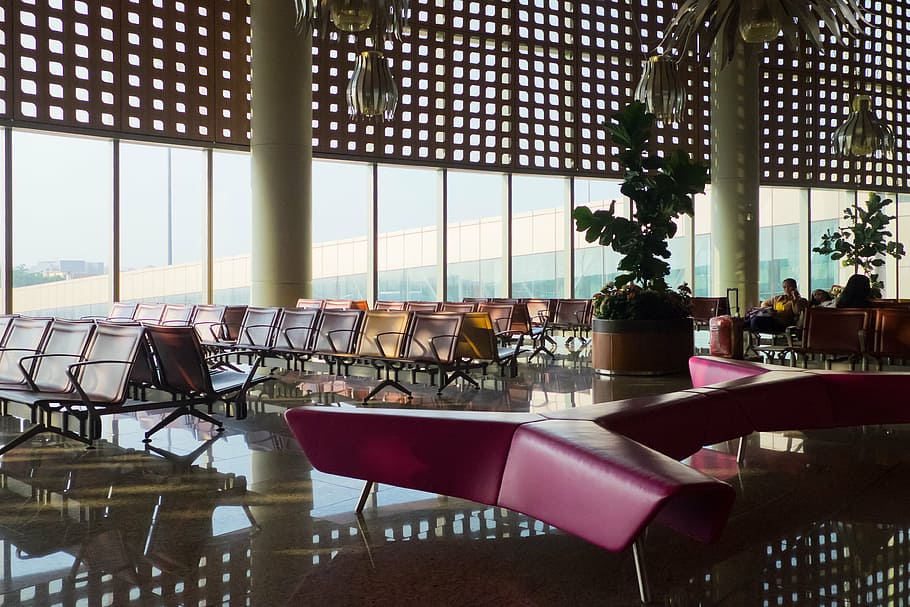 chairs, sofas, airport, mumbai, window, table, indoors, cafe HD wallpaper