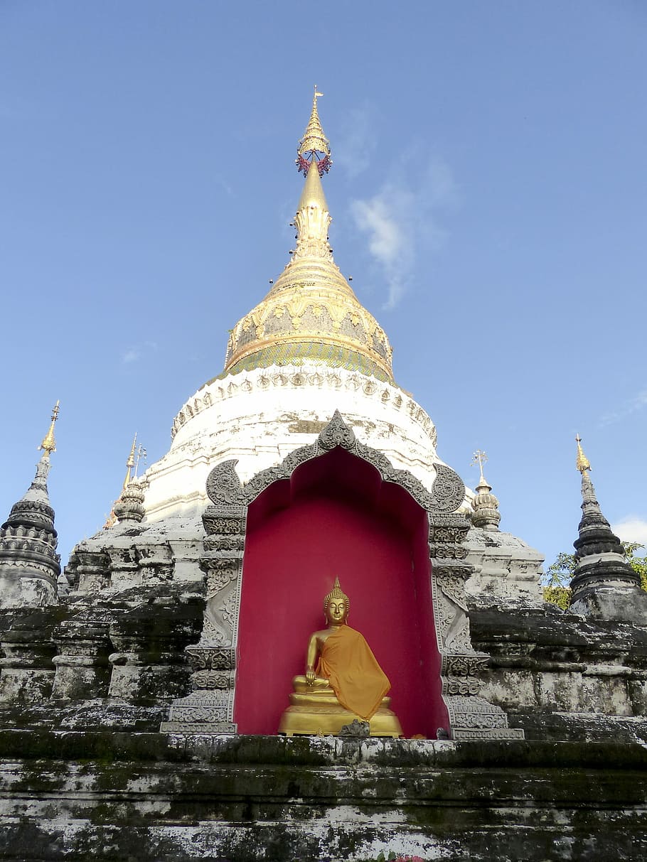 Architecture, tample, cheingmai, thailand, wat, bupharam, buddhism HD wallpaper