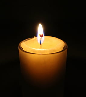 white candle, candle magic, spells, night, flame, magical, glowing HD wallpaper