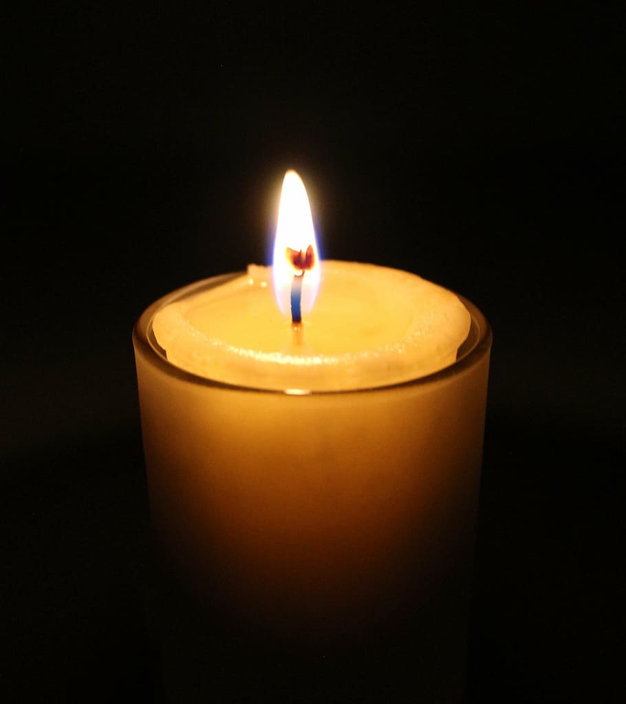 white candle, candle magic, spells, night, flame, magical, glowing HD wallpaper
